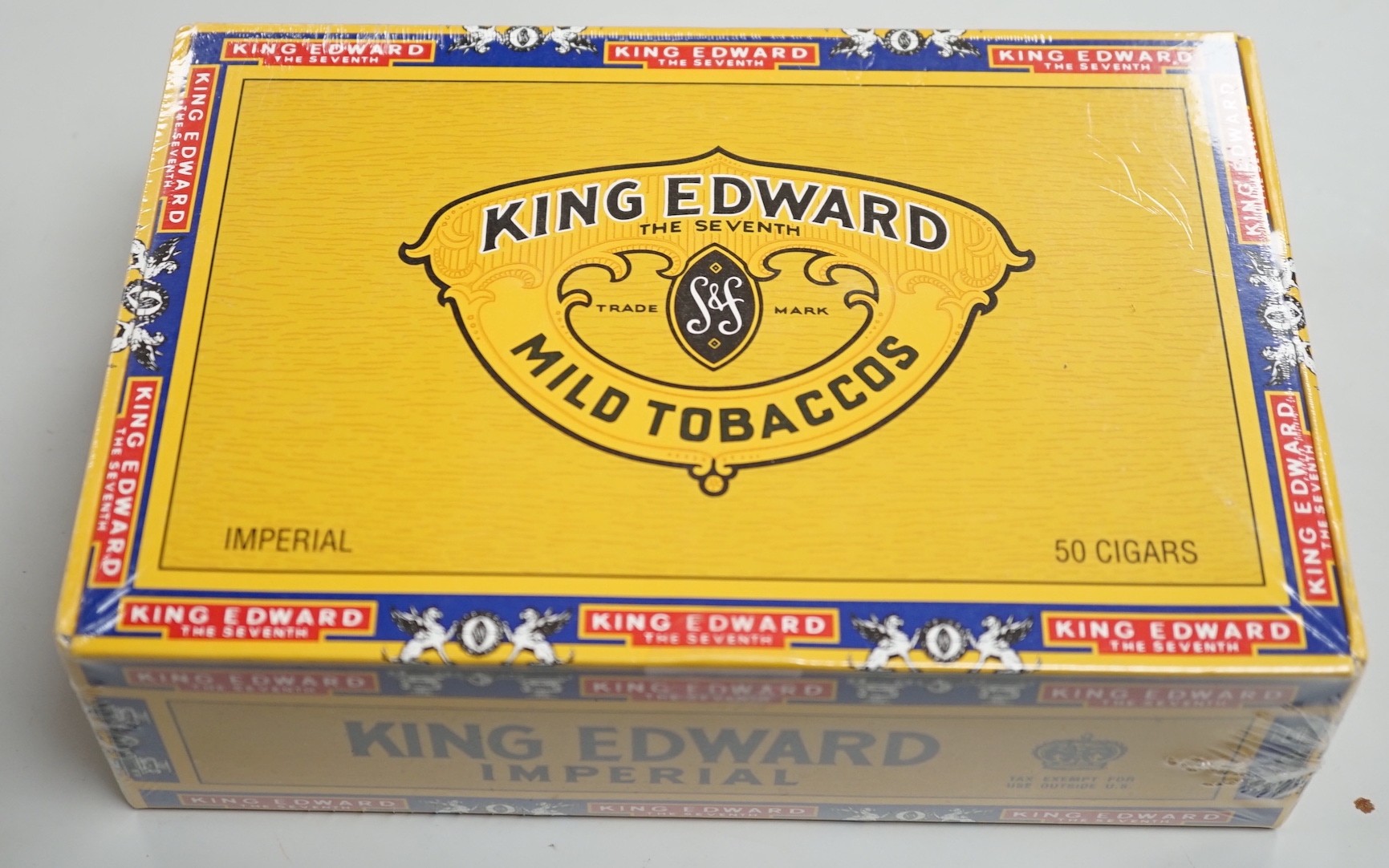 A sealed case of 50 King Edward Imperial cigars